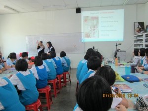 The members of art club were given a workshop about interior design.